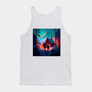 Valheim Vikings Cabin in the mountains Tank Top